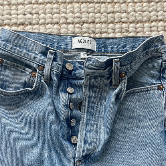 Agolde Riley High Rise - Zephyr wash - size 25 - EUC - Picture 3 of 5